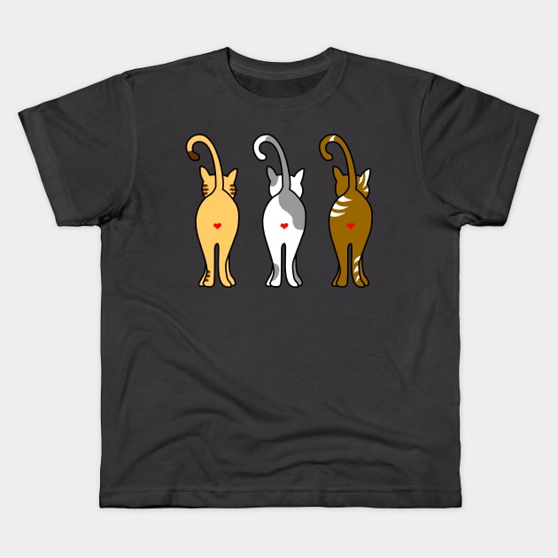 Cat Play Kids T-Shirt by MoreThanThat